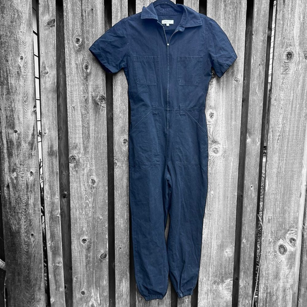 Secrets with Love Utility Jumpsuit Navy Size Medium